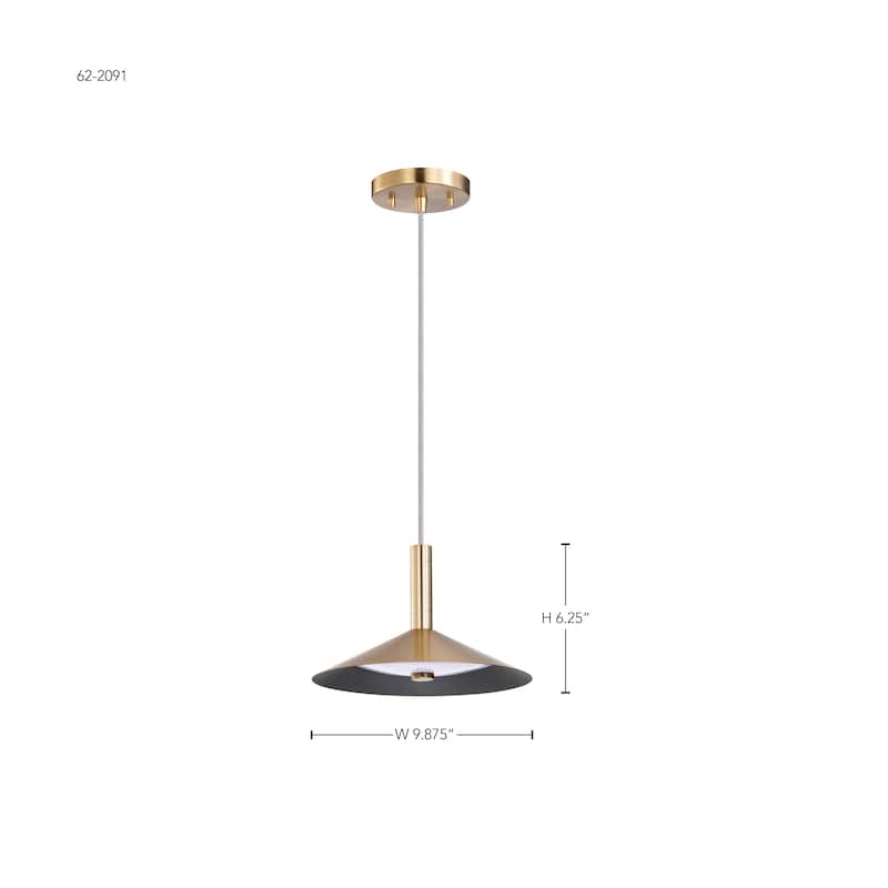 Corrine 10 Inch LED Pendant Burnished Brass 3K/4K/5K CCT Selectable - Burnished Brass
