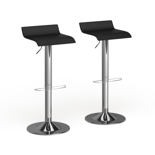 Porch & Den Blaine Chrome Air Lift Adjustable Swivel Stools (Set of 2). Opens flyout.