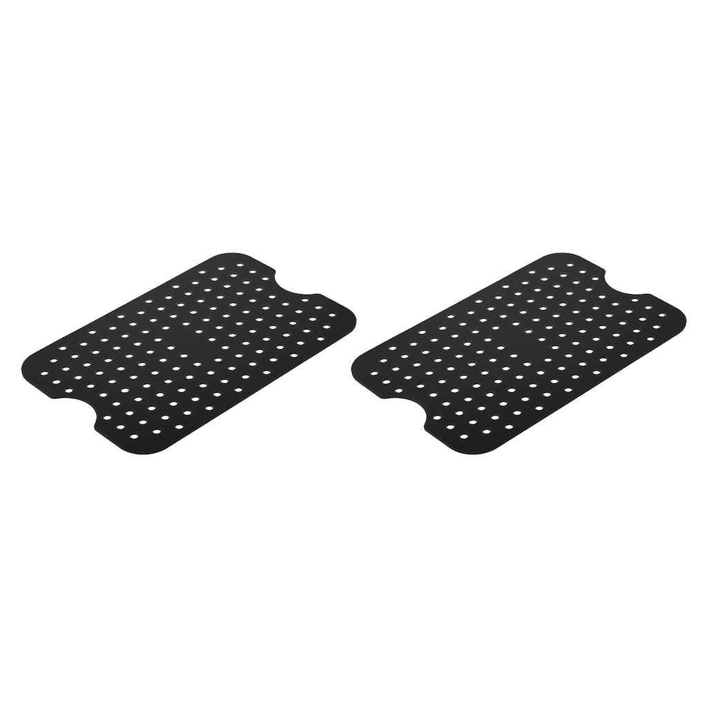 Reusable Silicone Air Fryer Liners 5x8 Inch Black, Pack of 2 - Black