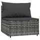 preview thumbnail 76 of 100, vidaXL Patio Corner Sofa with Cushions Black/Brown/Gray Poly Rattan