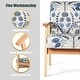 preview thumbnail 14 of 20, Costway Modern Accent Armchair Upholstered Lounge Chair w/Rubber Wood - 25'' x 26.5'' x 32''