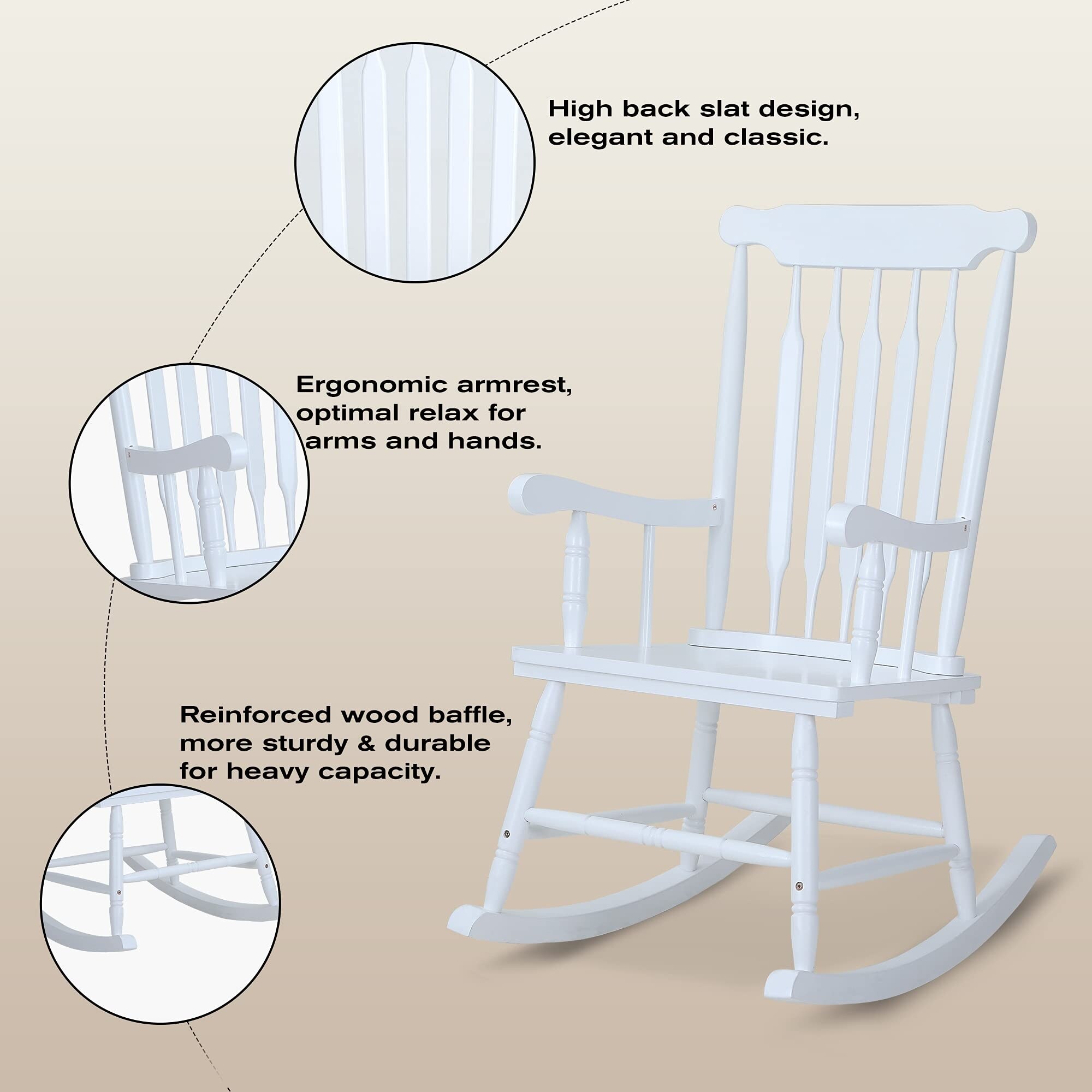 Sophia William Outdoor Wooden Rocking Chair Bed Bath Beyond
