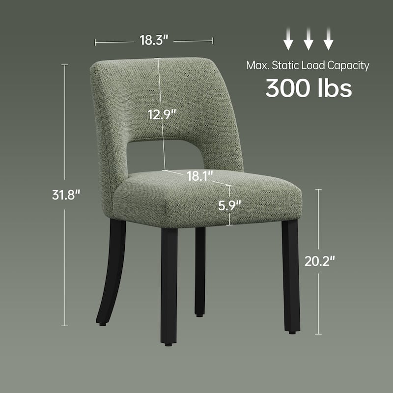 Set of 2/4/6 Modern Fabric Upholstered Dining Room Chair Kitchen Chairs with Wood legs