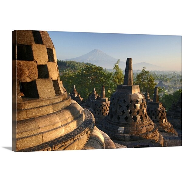 "Borobudur after sunrise" Canvas Wall Art