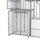 preview thumbnail 15 of 13, Castle-Shaped Metal Twin Bunk Bed with Wardrobe and Storage, White+Grey