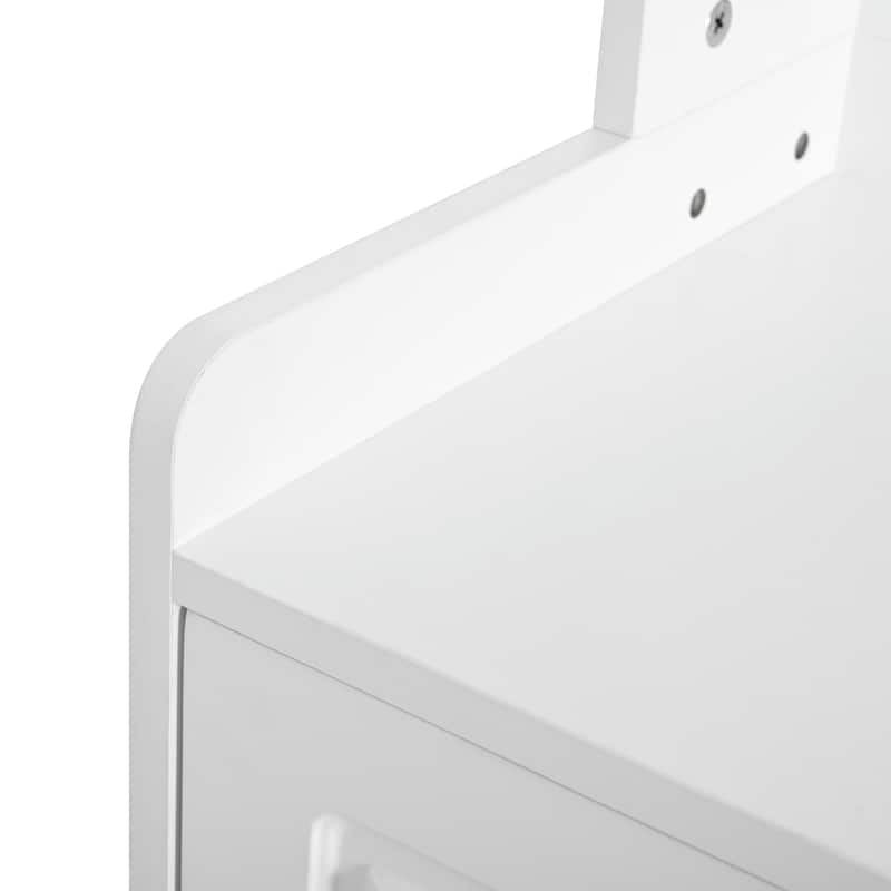 51.2" 4 Door Coat Rack with 3 Drawers,8 Shelves,Hooks and Handles