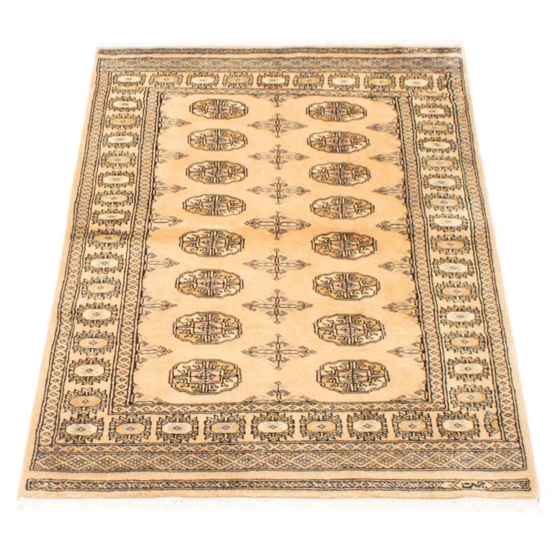 ECARPETGALLERY Hand-knotted Peshawar Bokhara Beige Wool Rug - 3'1 x 5'2
