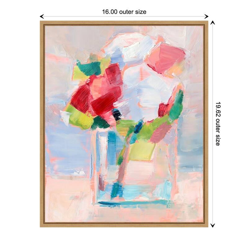 Abstract Flowers in Vase II by Ethan Harper Framed Canvas Art