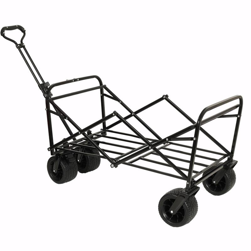 440lbs Collapsible Foldable Wagon Cart - Beach Wagon, Utility Cart, Grocery Cart