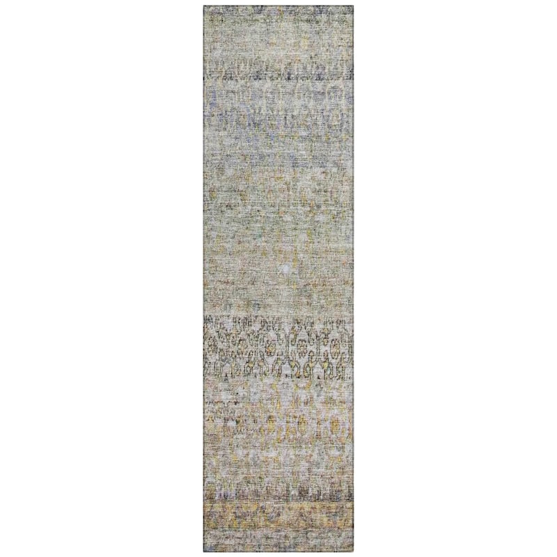 Machine Washable Indoor/ Outdoor Boho Ombre Chantille Rug