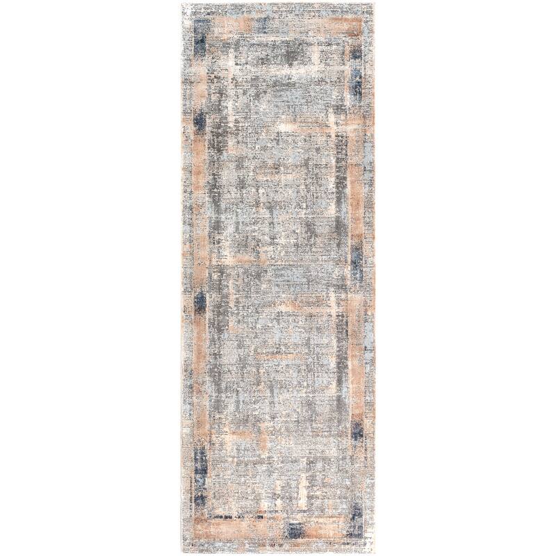 Marjan Distressed Border Area Rug - 2'7" x 7'3" Runner