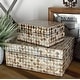 preview thumbnail 21 of 37, Mother of Pearl Handmade Geometric Box with Hinged Lid (Set of 2)