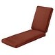preview thumbnail 16 of 20, Classic Accessories Montlake Water-resistant Patio Chaise Lounge Cushion heather henna red