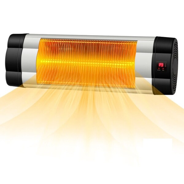 1500W Adjustable Infrared Wall-Mounted Patio Heater with Remote