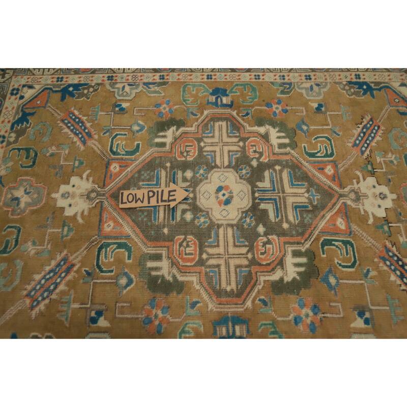 Hand Knotted Oriental 100% Wool Carpet Traditional Medallion Brown Tabriz Area Rug - 6' 4'' X 4' 10''