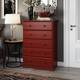 100% Solid Wood 5-Drawer Chest - Mahogany