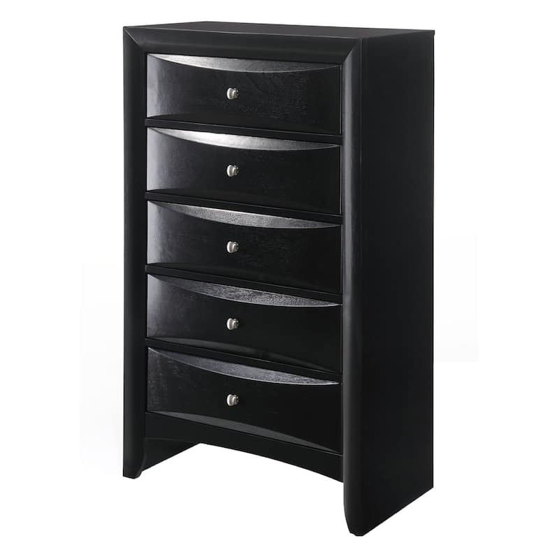 Yesler 5-drawer Rectangular Chest - Black
