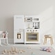 preview thumbnail 1 of 14, Teamson Kids Wooden Play Kitchen with Lights and Sounds, Interactive Stove, Sink and Fridge, Kids Kitchen Playset for Toddlers 2-4 Years - Kitchens