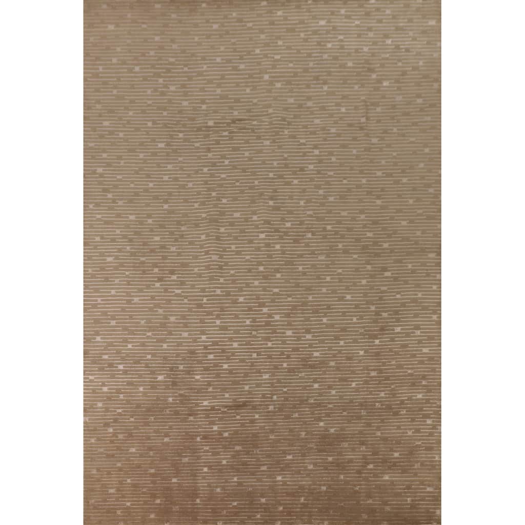 Nepalese Modern Area Rug Hand-Knotted Wool Carpet - 9'3" x 11'10"