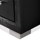 preview thumbnail 11 of 14, Furniture of America Alaric Modern Black Solid Wood Nightstand with 2 Drawers and USB Ports