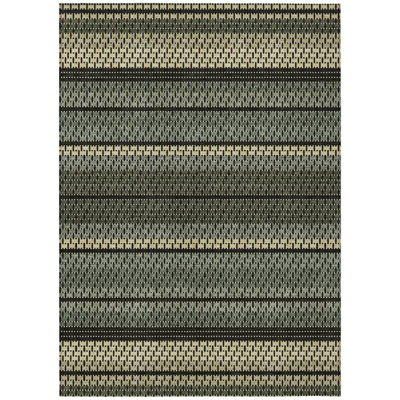 Machine Washable Indoor/ Outdoor Boho Stripe Chantille Rug