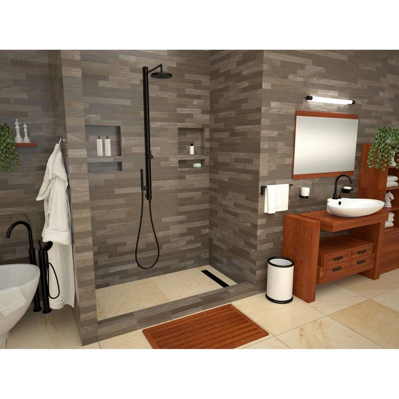Tile Redi RT3054RPVC Redi Trench 54" x 30" Rectangular Shower Base