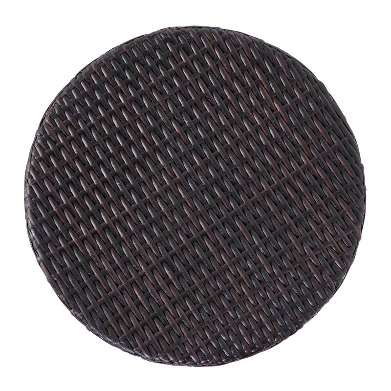 Christopher Knight Home - Avalon Outdoor 3-piece Acacia Wood Chat Set with Round Wicker Table