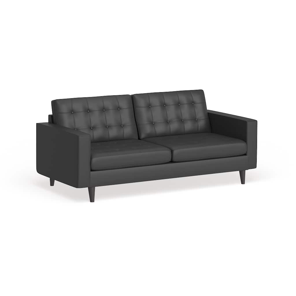 Carson Carrington Eggedal Tufted Bonded Leather Sofa