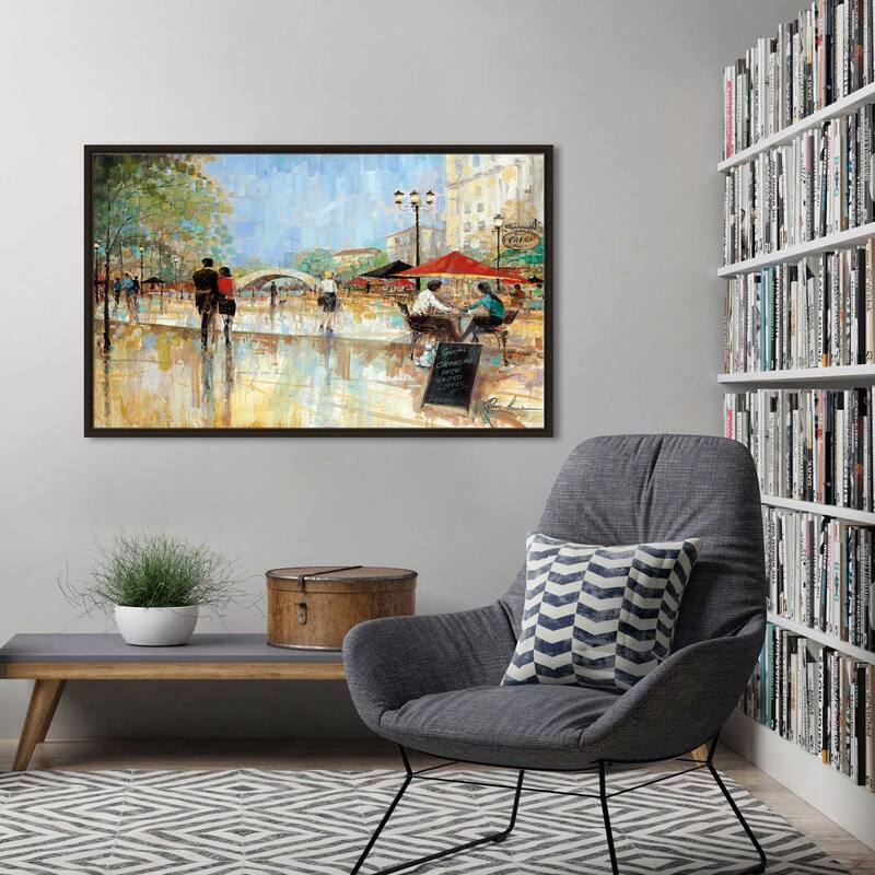 "Riverwalk Charm" by Ruane Manning Print on Floating Canvas