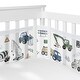 preview thumbnail 3 of 4, Blue Green Construction Truck Boy Sweet Jojo Designs 6p Crib Bedding + BreathableBaby Breathable Mesh Liner Chevron