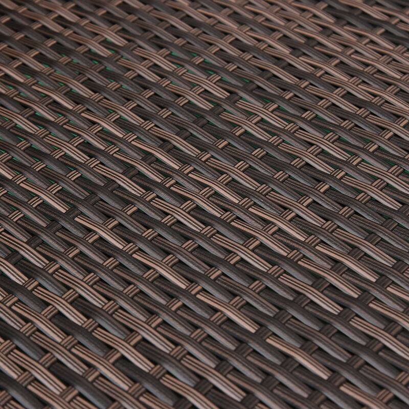 Outsunny 5-piece Wicker Patio Chairs, Ottomans, and Coffee Table Set