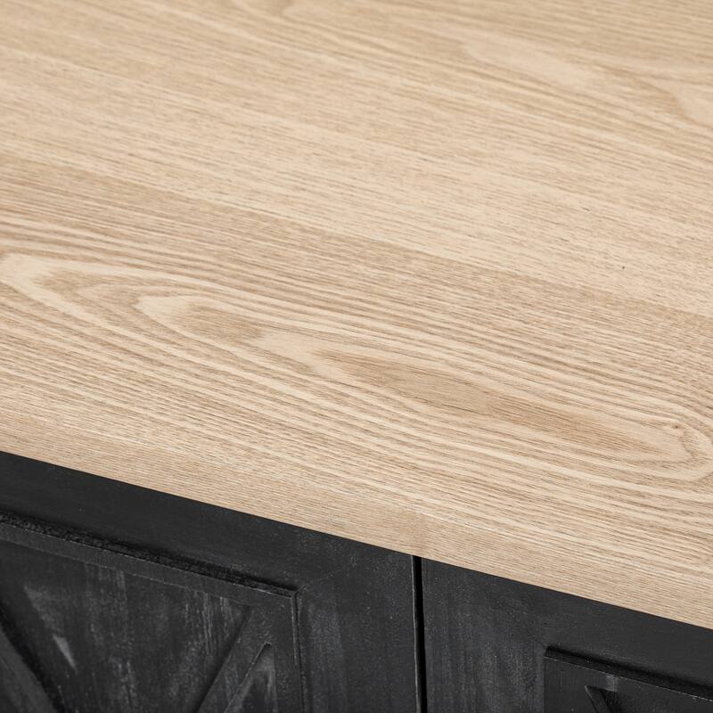 Kitchen Island with Drop Leaf and Towel Rack