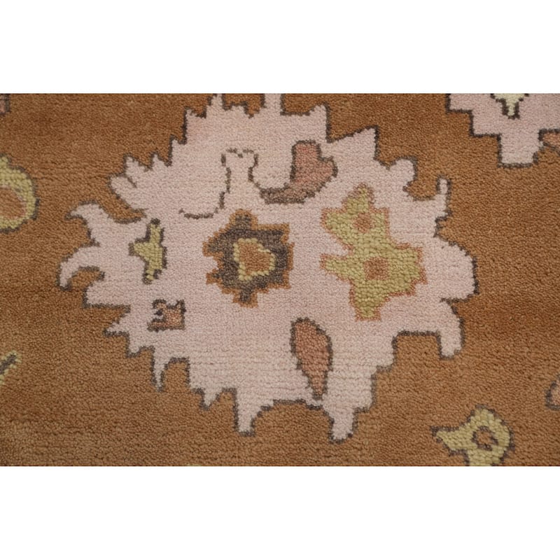 All-Over Wool Floral Oushak Indian Area Rug 9x12 - 11' 11'' X 9' 2''