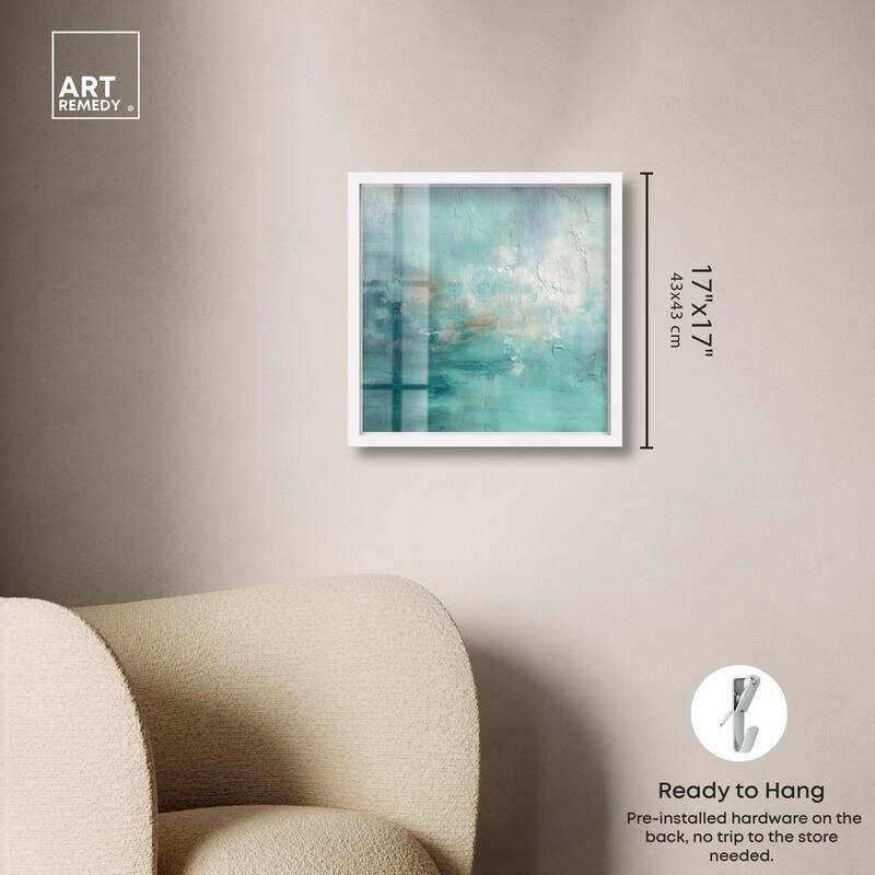 Green Blue I Shadowbox by Art Remedy