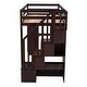 preview thumbnail 38 of 40, Twin Wood Loft Bed with Storage Drawers, Stairs & Shelves - Sturdy Build
