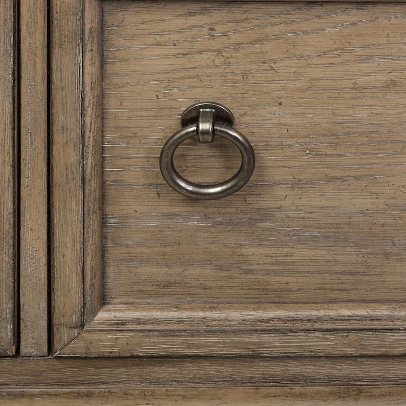 Copper Grove Simply Elegant White, Brown, & Heathered Taupe Credenza
