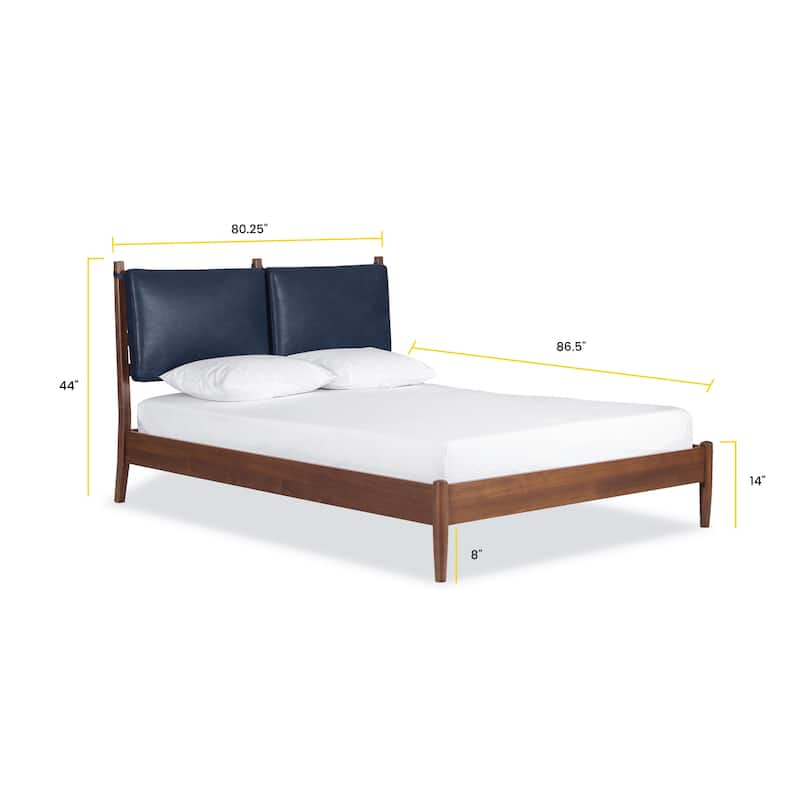 Poly & Bark Truro Bed Frame with Leather Cushions
