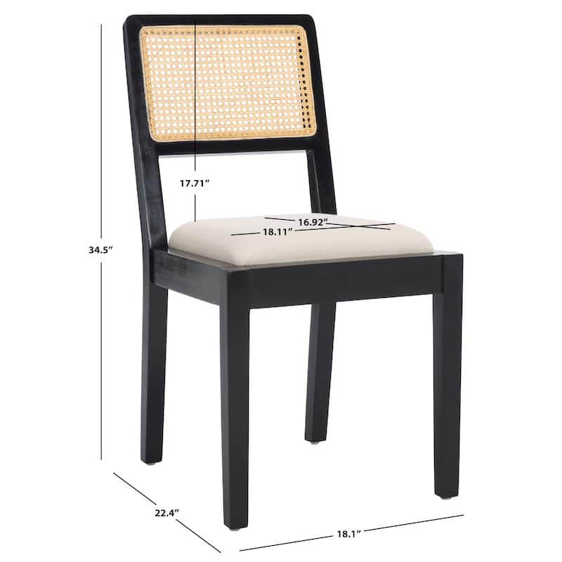 SAFAVIEH Suzetta Solid Wood Dining Chair - 18"W x 22"D x 35"H
