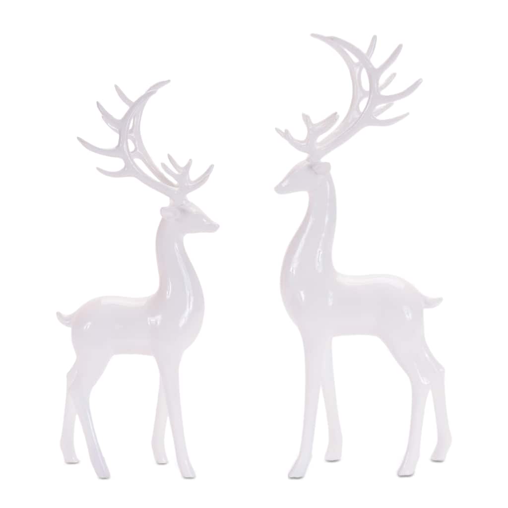 Standing Winter Deer Figurines (Set of 2)