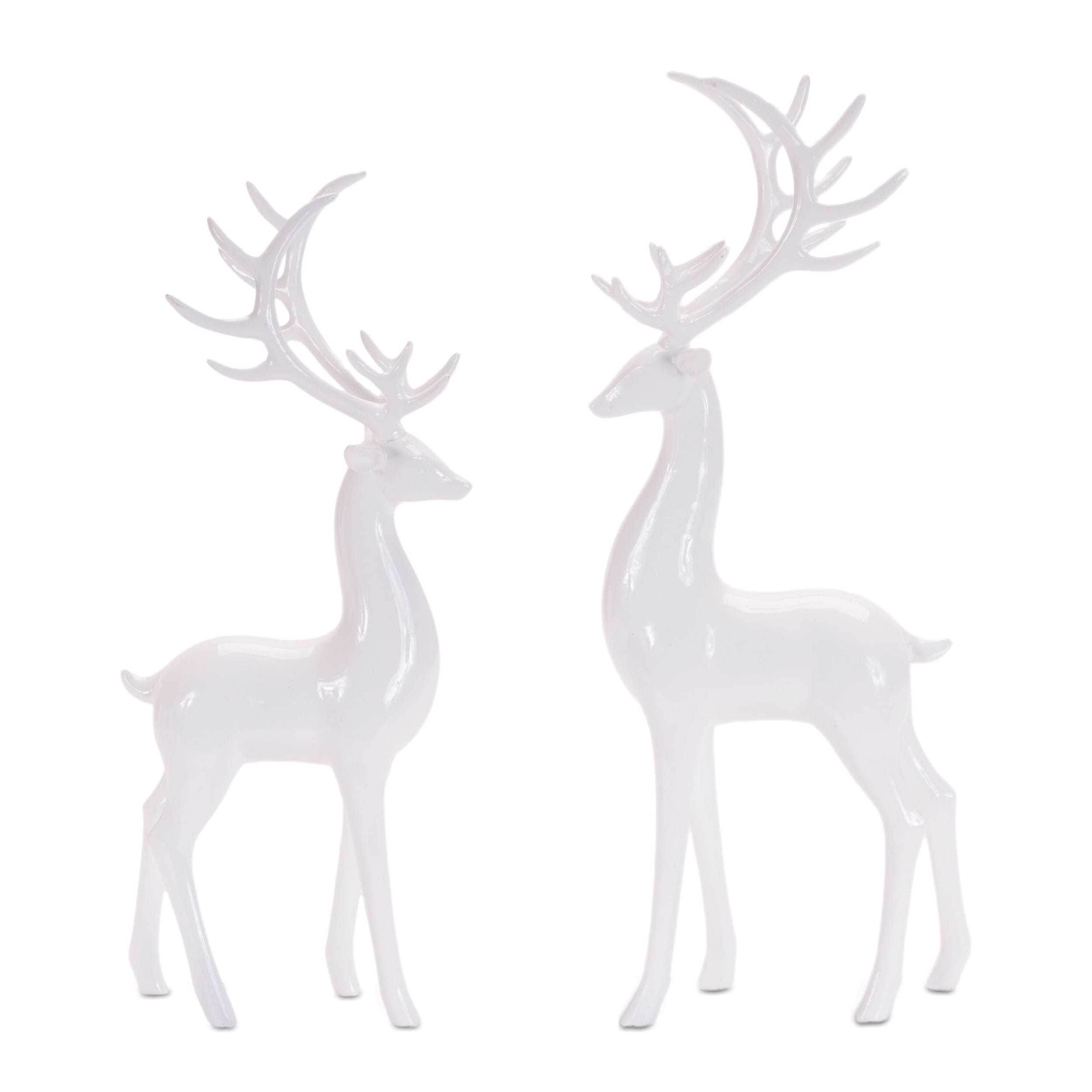 Standing Winter Deer Figurines (Set of 2)