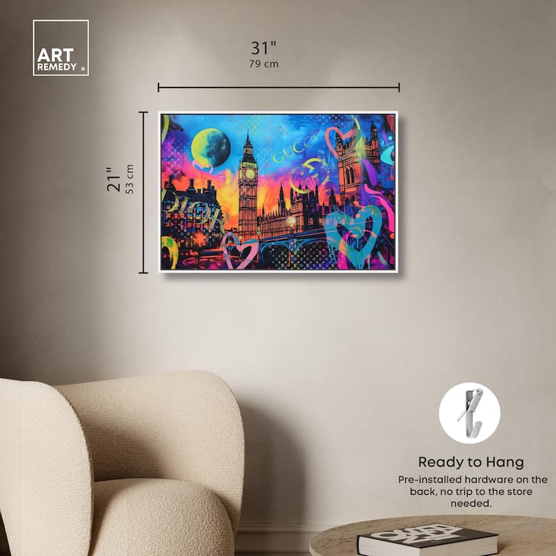 London Graffiti Canvas by Art Remedy