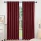 preview thumbnail 86 of 109, Deconovo Back Tab Blackout Curtains (2 Panel) 52W x 108L - Burgundy Red