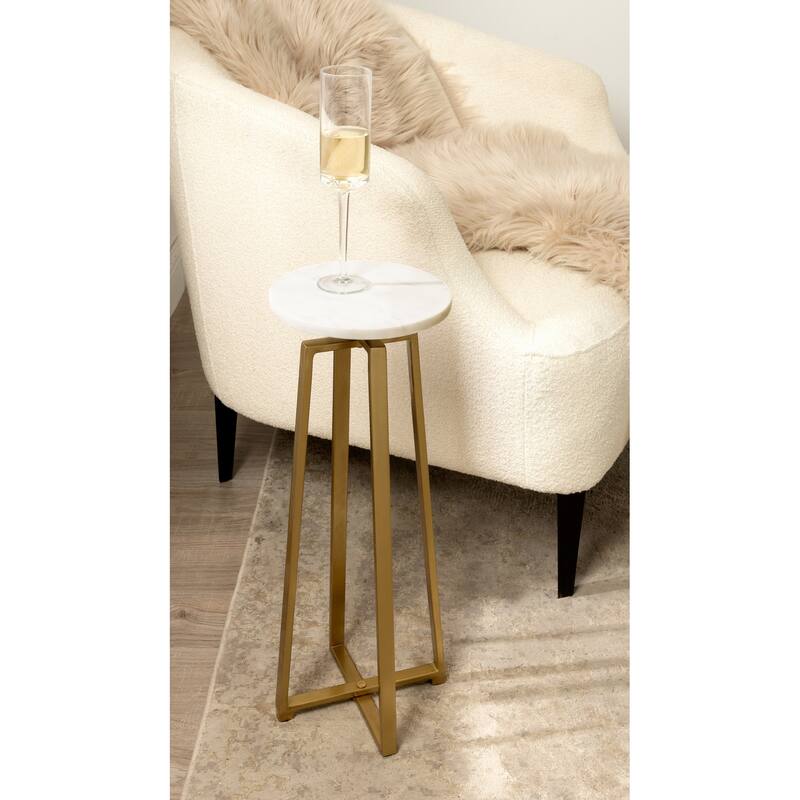 Kate and Laurel Zia Metal Drink Table - 9x9x23