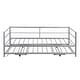 preview thumbnail 23 of 24, Twin Size Metal Daybed wAdjustable Trundle,Daybed Frame,Pop Up Trundle
