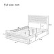 preview thumbnail 9 of 15, 3-Piece King Size Farmhouse Platform Bed Set - Includes Bed and 2 Nightstands, Rustic Brown