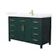 Option Green / White Quartz Top / Brushed Gold Hardware