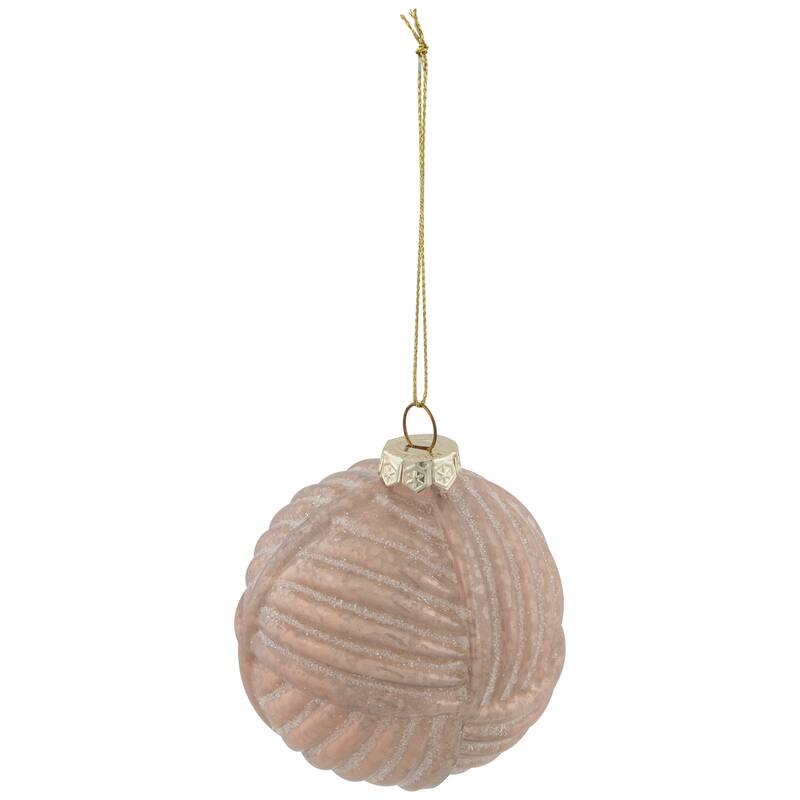 3" Pink Woven Mercury Glass Ball Christmas Ornament