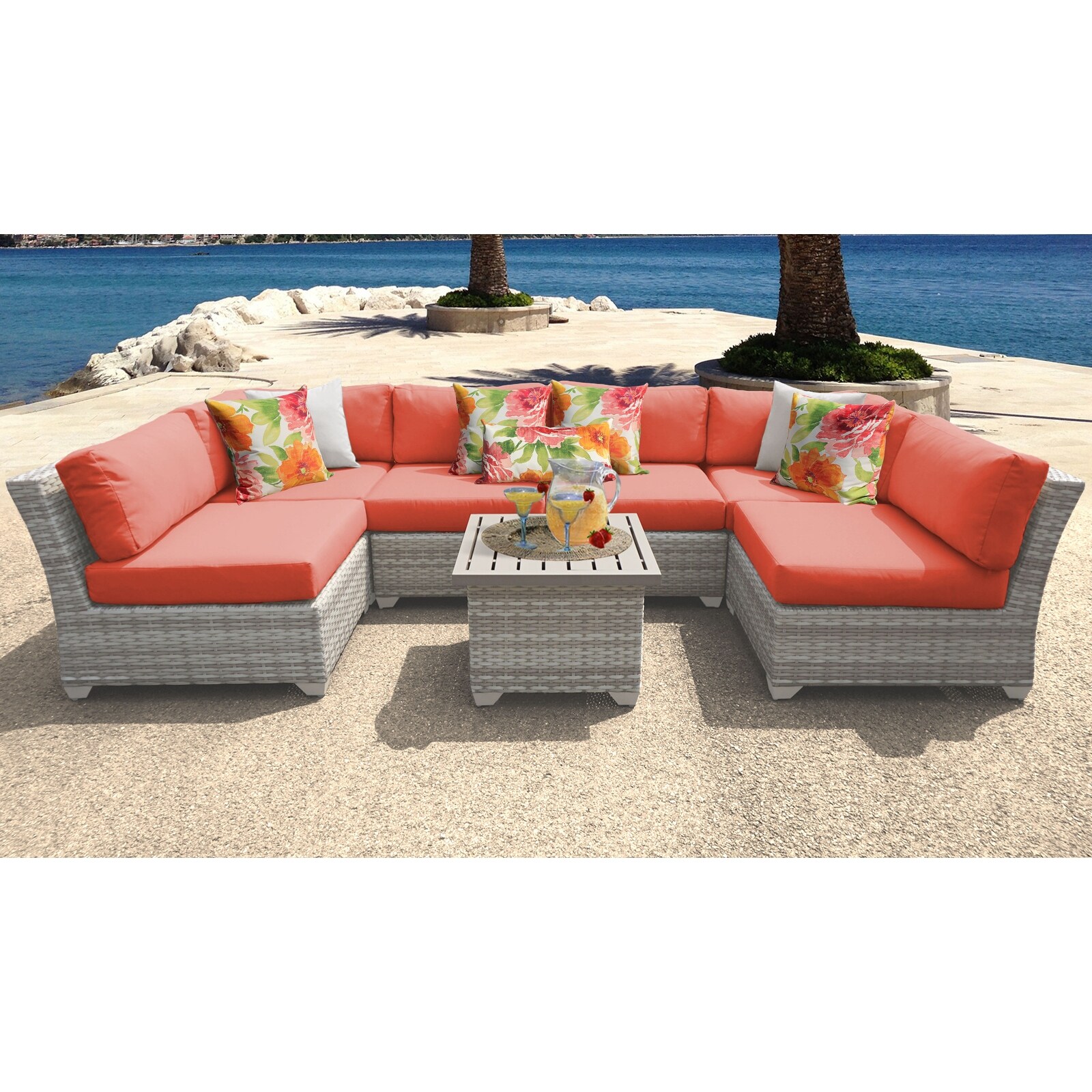 Tk classics fairmont 14 piece best sale outdoor wicker patio furniture set