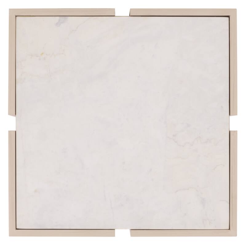 SAFAVIEH Couture Alanabella Marble Square Accent Table - 20"W x 20"D x 22"H