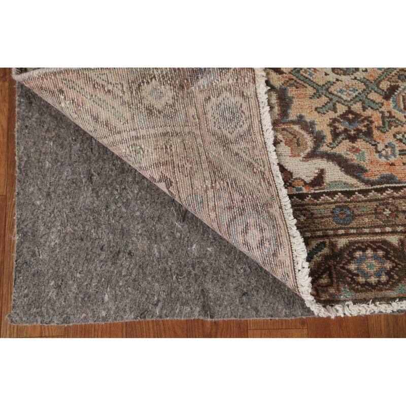 Hamedan Persian Vintage Area Rug Hand-Knotted Wool Carpet - 4'9" x 10'7"